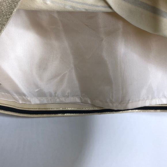 J Crew Gold, Cream and Black Mini Skirt - size 6 - Picture 7 of 9